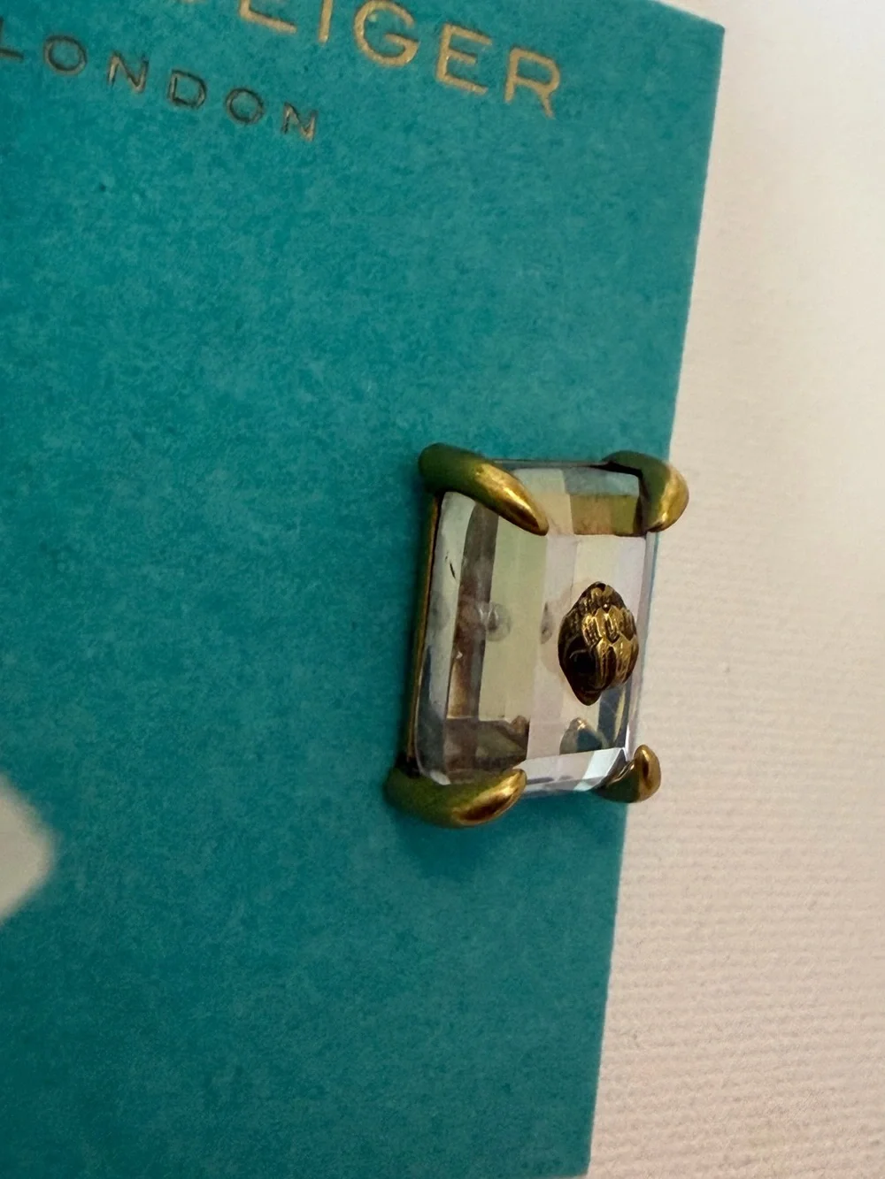 Kurt Geiger London Medium Crystal Stud Earrings NEW